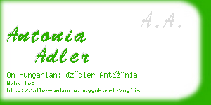 antonia adler business card